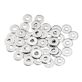 M6 Washers, M6 x 18mm Penny Washers, (Pack of 50) A2 304 Stainless Steel Washers, Flat Repair Washer, Large Metal Washers, Plain Round Chrome Washers for Screws & Bolts