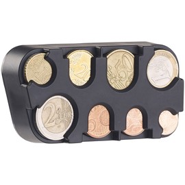 infactory Coin box: Set of 2 Euro coin collectors with quick fixing (coin box for change).