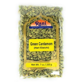 Rani Green Cardamom Pods Spice (Hari Elachi) 7oz (200g) ~ All Natural | Vegan | Gluten Friendly | Non-GMO | Kosher | Product of India