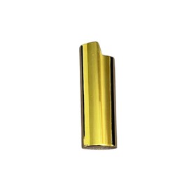 Shiny Gold Metal Shell Lighter Case Cover Holder Fits Bic Lighters