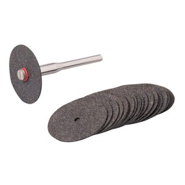 Dapetz ® 18Pc 22mm Metal Rotary Cutting Disc Set + 3.1mm Mandrel Dremel Craft Tool DIY for Use On Metals, Alloys, Plastics, Fibreglass & Wood. It is for Cutting, Trimming & Deburring