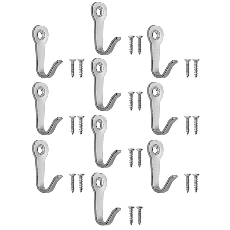 Fuxxer® 10 x Classic Coat Hooks Iron Hooks for Kitchen