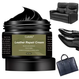 Cutiolly Leder Reparatur,Lederfarbe,Lederreparatur Creme,Leder Kratzer Reparatur Paste,Kunstleder Reparaturset,Flüssigleder,Lederbalsam,Leder Reparatur,für Leder Restaurierung (1, Schwarz*60ml)