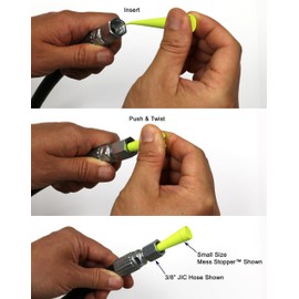 41 Pieces Universal Rubber Plugs and Caps for Hydraulic Oil Hoses and Fittings to Prevent Leaks, 4 Large, 10 Medium, 24 Small Size with 3 Zipper Bags