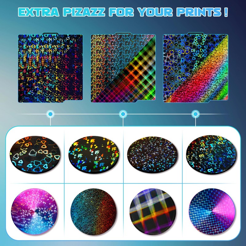 Howarx 3D Effect Build Plate for Bambu Lab A1/X1C/X1/X1E/P1P/P1S 3D