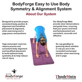 BodyForge Yoga Mat Thick Exercise Mat Thick 8mm TPE Eco-Friendly with Alignment Marks Non-Slip Extra Thick High-Density for Women Men Workout Pilates (Blue/Light Blue)