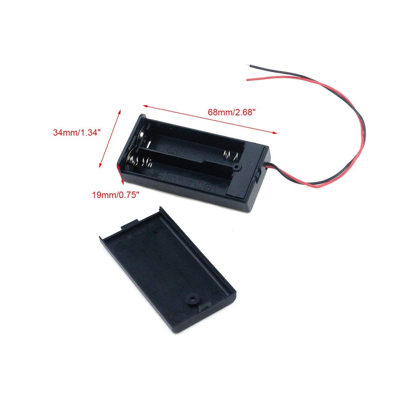Semetall 12 Pack 2 X 1.5V AA Battery Holder Case