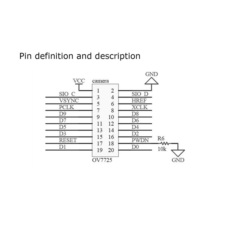 0.3MP OV7725 Camera Module Adapter Development Board STM32 SCM for