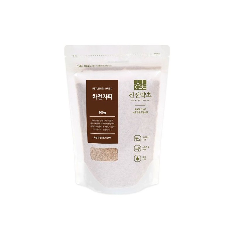 신선약초 차전자피 200g Fresh Herbal Psyllium Husk 200g