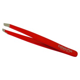 Esthetic Plus #2876 Super Inox Stainless Steel Slanted Tweezer 3" - Colors Vary