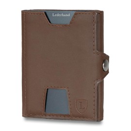 Lederhand Neo Wallet, dark brown, Mini coin compartment