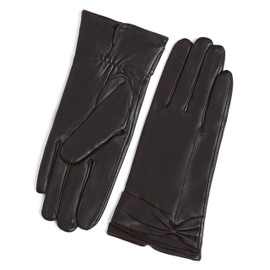 YISEVEN Women's Lambskin Leather Gloves Warm Fleece Fur Lined Luxury for Ladies Winter Accessories Dress Driving Elegant Cute Xmas Gifts, Dark Brown 6.0"/XS