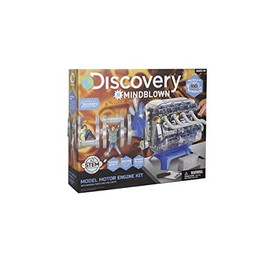 MindBlown DIY Model Engine Kit - Mechanic Four Cycle Internal Combustion Assembly Construction, Comes W/Valves, Cylinders, Hardware & Much More