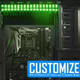 Kingwin RGB LED Strip Lights, LED Light Strip For Computer Case, PC, Laptop, Home, Office, and Background Lighting. Ultra Bright 5050 SMD Strip Lights, 12 Inches [Asus Aura RGB Compatible]