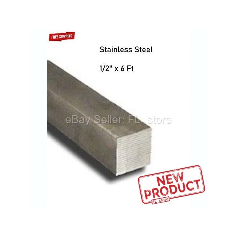 Select Stainless Steel Bar Stainless Steel Square Bar 1/2" x