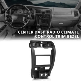 Center Dashboard Radio Climate Control Bezel, Fit Toyota 4Runner 1999 2000 2001 2002, Dash Panel Cover, Black