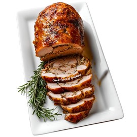 Creole Food Turducken (Creole Pork, 5lb) - Gourmet Stuffed Poultry Delight - Pre-Seasoned and Ready for Cooking to Simplify Your Holiday Cooking - A Suculent Trio of Turkey, Duck, and Chicken - Elevate your Holiday Dining Experience and Savor the Incredible Flavor and Depth in Every Bite