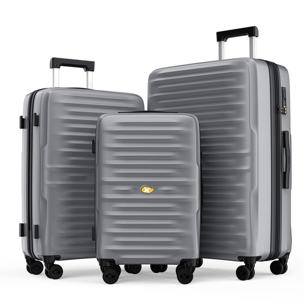 MGOB 3 Piece Luggage Sets, Hard Case Suitcases set with
