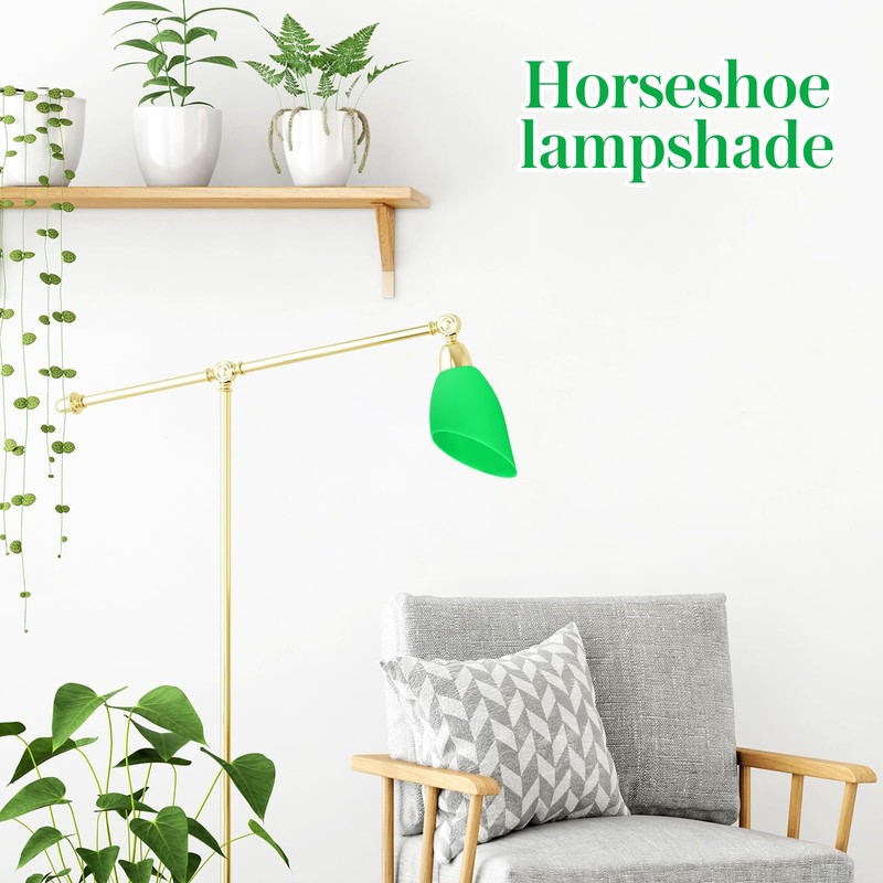 LIFKOME Horseshoe Lampshade Plastic Light Shade Inclined Horseshoe Lamp Cover