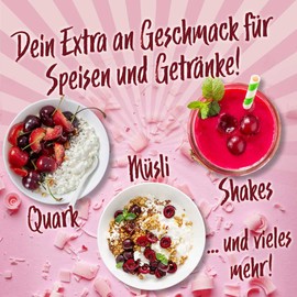 All Stars Flavor Powder Cherry Yoghurt & Chunks 240 g I Aroma Powder for Food & Drinks I Flavour Powder with Inulin Low Calorie I Powder with Sweet Taste without Added Sugar