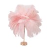 Ostrich Feather Table Lamp Rechargeable Modern Romantic Decoration Lamp Bedroom
