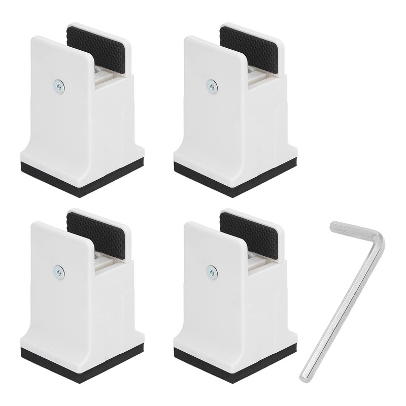 4pcs Adjustable Furniture Risers with Screw Clamp Rubber Bed Couch