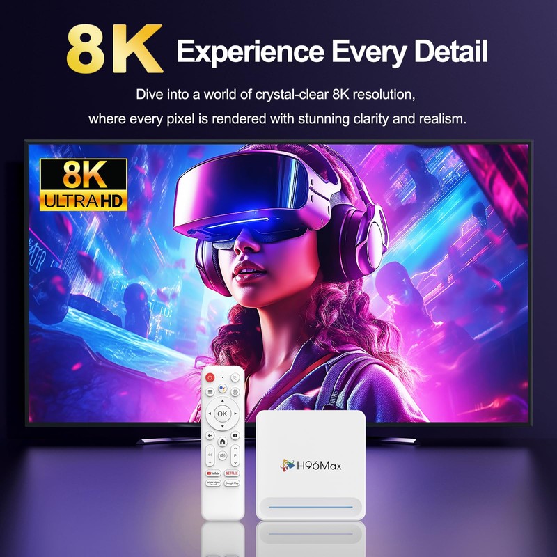 Android 14.0 H96 Max H618 Plus TV Box 4GB RAM