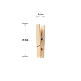 35mm 50 Pack Mini Wooden Pegs, Mini Pegs for Holding Photo Paper, Photo Pegs for Craft