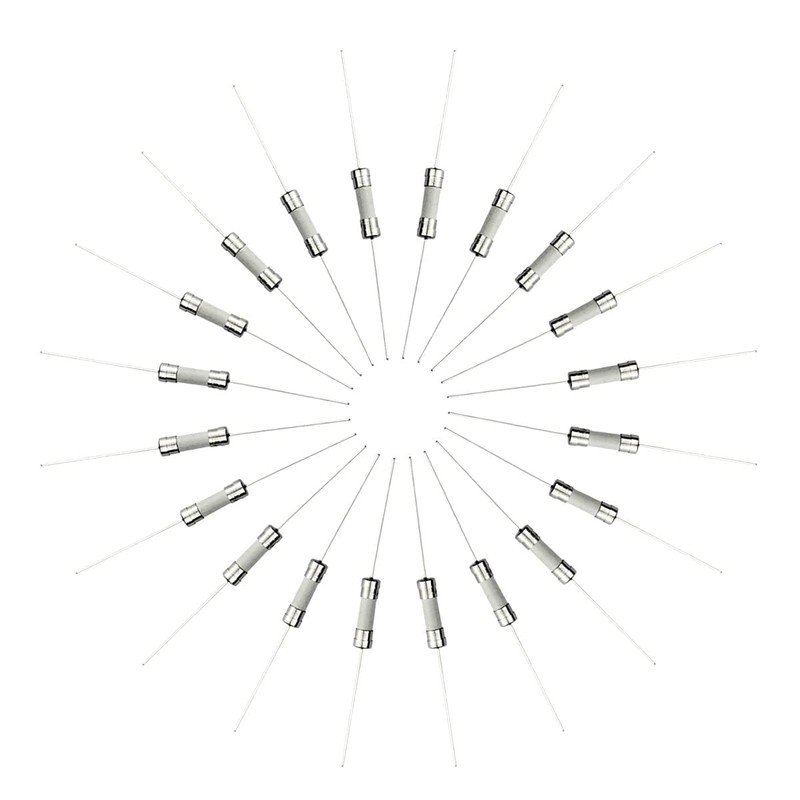 MFLAMO T4A Fuses T4AH250V Ceramic Axial Lead Fuse 5x20mm/0.2''x0.79'' Delay