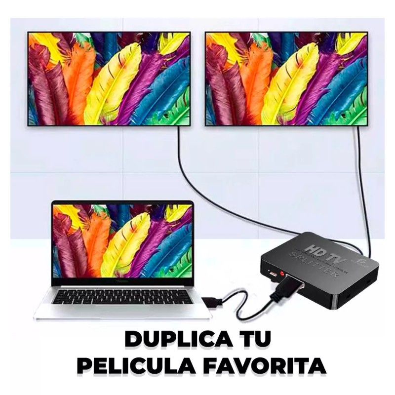 Ele-Gate Divisor De Señal Hdmi Splitter Hdtv 2 Salidas (1x2)