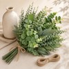 48 PCS Mixed Artificial Eucalyptus Stems Bulk with Hemp Rope