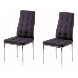 ArgenMex Set De 2 Sillas De Comedor C/espaldar Alto Modelo Square