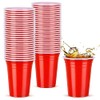 NUZEKY Pack of 50 Red Party Cups Set - Reusable