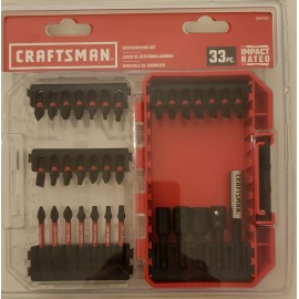 CRAFTSMAN CMAF1333 IMPACT-RATED 33-Piece Impact Driver Bit Set New!
