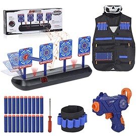 Nerf Target,Electronic Digital Target for Nerf Guns Funny Gifts âToys for 5-10 Year Olds âBoys kids Birthday Gifts Presents Outdoor Games Garden Toys Thanksgiving Gifts for Kids