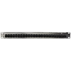 Monoprice Cat6 1U Patch Panel - with Loaded Removable Keystone Jacks, 24 Ports Gigabit Ethernet, Dual Type IDC keystones, 19 Inch, Black