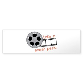 CafePress Sneak Peek 10"x3" Rectangle Vinyl Bumper Sticker Car Decal