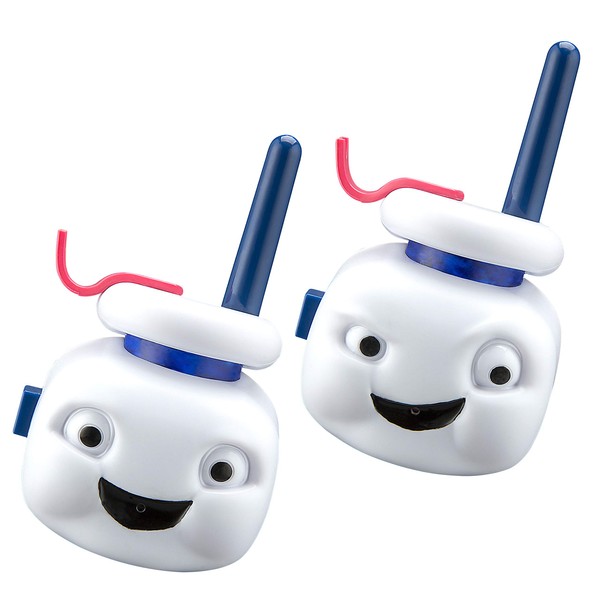 Ghostbusters Stay Puft Marshmallow Man Walkie Talkies for Kids, 2 Way Radio Long Range with character graphics and styling, Handheld Kids Walkie Talkies, Outdoor Indoor Adventure Game Play