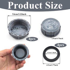 4Pcs Waste Pipe Cap with Female Kitchen Sink Waste Pipe Blanking Cap Sealing Gaskets Sink Waste Pipe Use for Sealing Joints Washing Machine Tube Sink Blanking Cap