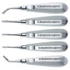 SurgicalOnline Serrated Elevators Set Dental Extraction Instruments 5 Pcs