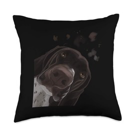 Funny Curious Dog German Shorthaired Pointer Throw Pillow