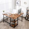Tangkula L Shaped Desk, Space Saving Corner Desk w/ 2