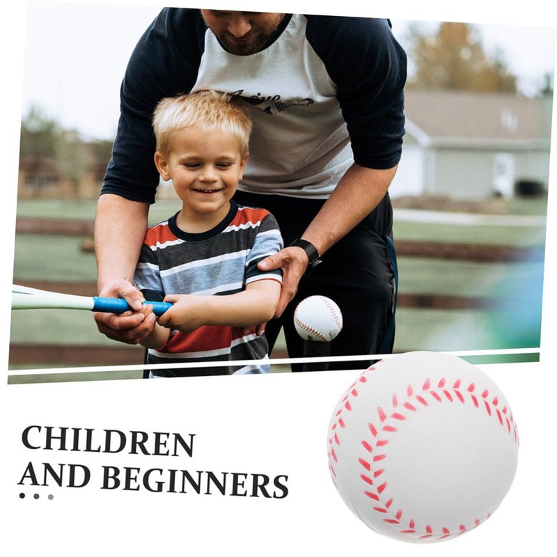 WHAMVOX 4Pcs Lightweight PU Baseballs for Boy Girl Beginners Safe