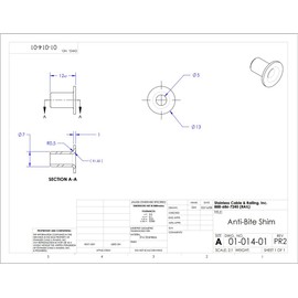 T 316 Stainless Steel Cable Hole Protector Sleeves for 3/16 Inch Wire Rope Cable in Wood Posts for Cable Rail Deck (A Pack of 10 Pieces)