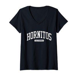 Womens Hornitos California CA JS03 College University Style V-Neck T-Shirt