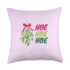 HOE HOE HOE Happy Holidays Funny Christmas Design Throw Pillow