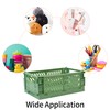 3 Pcs Plastic Folding Storage Crates, Collapsible Mini Storage Baskets,