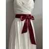 Wedding Satin Sash Belt Bridal Bow Sash (Burgundy)