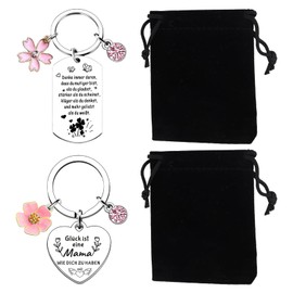 Culinavog Schlüsselanhänger mit Gravur, Inspirierender Schlüsselanhänger, Herz Glücksbringer mutmacher geschenk Geschenk für Kollegin Schwester Mama Motivations Geschenke Geschenk für Mama Schwester