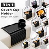 GHKINMAL Couch Cup Holder Tray, 3 in 1 Large Couch